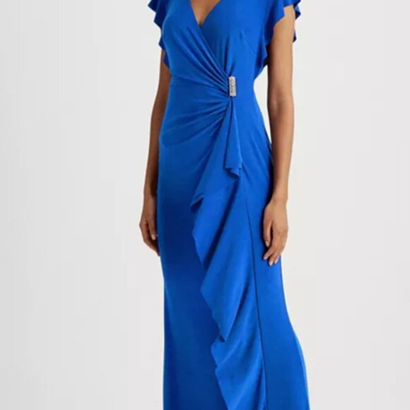 Ralph Lauren Flutter-Sleeve Gown - Picture 4 of 4